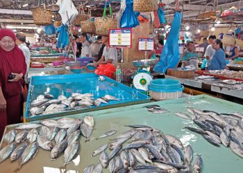 Foto lapak pedangan pada saat pemasangan label harga, pada tahun 2019 silam foto : Alam/detak.media