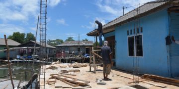 Proses Pembangunan Sistem Pengelolaan Air Limbah Domestik Terpusat (SPALD-T) Kel. Tanjung Ayun Sakti.