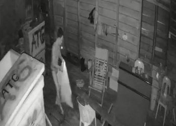 Maling terekam cctv gudang ikan, f : ist