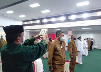 Suasana pelantikan yang dilakukan oleh Walikota Tanjungpinang, pada Rabu (2/6/2021), f : ist