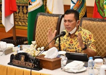 Gubernur Kepri saat memimpin Rapat persiapan vaksinasi untuk ibu hamil di Gedung Daerah Tanjungpinang, Kepri, f : ist