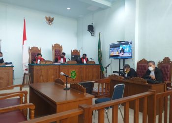 Suasana sidang tuntutan pengedar narkoba di lapas, f : Mael/detak.media
