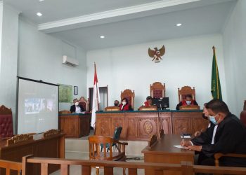 Suasana sidang putusan di PN Tanjungpinang, f : Mael/detak.media