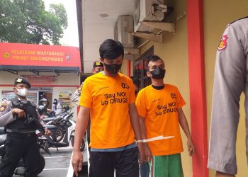 Tersangka 1 Kg sabu dan 27 pil ekstasi, BW saat berada di Mapolres Tanjungpinang, f : mael/detak.media