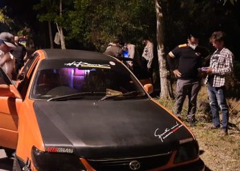 Mobil sedan yang diduga membawa 5 Orang PMI Ilegal, f : Mael/detak.media