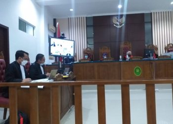 suasana sidang korupsi Apri Sujadi di PN Tanjungpinang, foto : Mael/detak.media