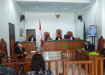 Suasana sidang vonis mafia tanah, foto : Mael/detak.media