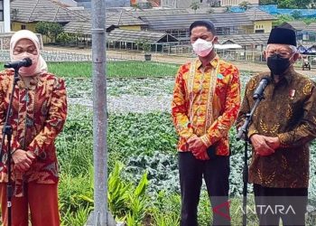Wakil Presiden Ma'ruf Amin meninjau Balai Latihan Kerja Lembang, Jawa Barat, Rabu (23/3/2022). ANTARA/HO-BPMI Setwapres/pri.