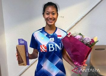 Putri Kusuma Wardani menjadi pebulu tangkis pertama Indonesia yang menjuarai turnamen level 100 Orleans Masters di Prancis lewat kemenangan babak final tunggal putri hari Minggu (3/4/2022).ANTARA/HO-Dokumentasi PP PBSI/pri.