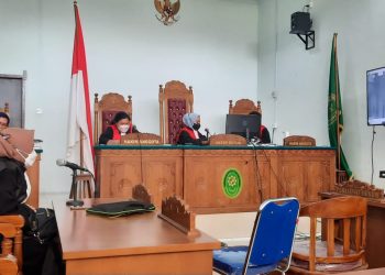 suasana sidang vonis, Novirianti di PN Tanjungpinang, foto : Mael/detak.media