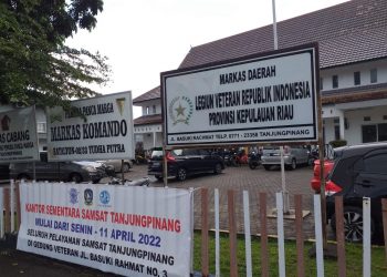 Gedung Veteran Tanjungpinang yang dijadikan kantor Samsat sementara, foto : mael/detak.media