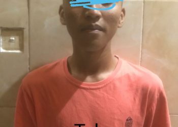 Pelaku RE usai ditangkap Tim Satreskrim Polresta Tanjungpinang, f : ist