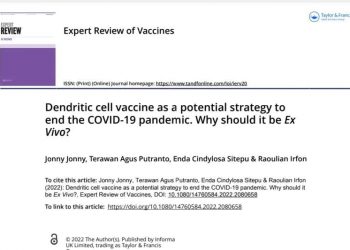 angkapan layar Jurnal Internasional terkait Vaksin Nusantara. (ANTARA/Andi Firdaus).