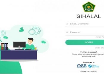 Tampilan muka aplikasi SIHALAL pada ptsp.halal.go.id, foto : ist