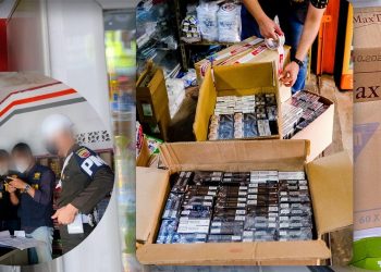 Hasil razia rokok dan 99 miko ilegal, foto : ist