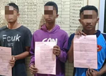 Pelaku yang diamankan oleh Satreskrim Polresta Tanjungpinang, foto : ist