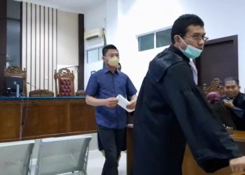 Fredy Yohanes saat sesuai menjalani sidang, foto : Mael/detak.media