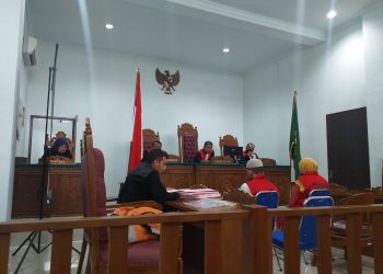 Suasana sidang dakwaan di PN Tanjungpinang, foto : Mael/detak.media