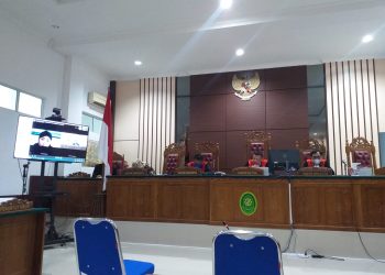 Suasana Sidang Terdakwa Henerty di PN Tanjungpinang, Kamis (28/7/2022), foto : Mael/detak.media