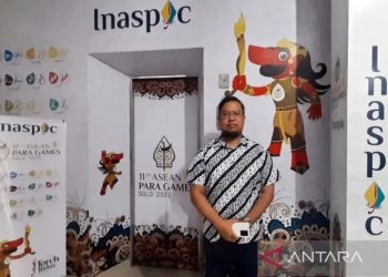 Sekjen INASPOC Rima Ferdianto saat memberikan keterangan persiapan APG XI 2022 di Kantor National Paralympic Comittee (NPC) Indonesia, Solo, Rabu (6/7/2022)., ANTARA/Bambang Dwi Marwoto.