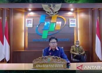 Tangkapan layar Kepala BPS Margo Yuwono dalam konferensi pers, Jumat (1/7/2022). ANTARA/Sanya Dinda.