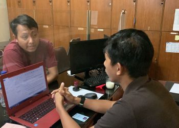 Pelaku Sukrisno saat Menjalani Pemeriksaan, foto : ist