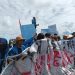 Suasana Aksi Demo di Gedung DPRD Tanjungpinang, foto : Mael/detak.media