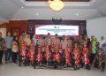 Wakil Walikota Blitar Tjutjuk Sunario (tengah), saat sedang foto bersama dengan peserta pramuka Jambore Nasional, foto : Dani ES/detak.media