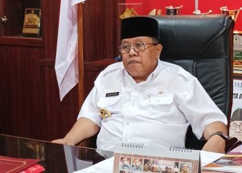 Walikota Blitar saat di wawancarai di kantornya, perihal penggunaan mobil listrik, foto : Dani ES/detak.media