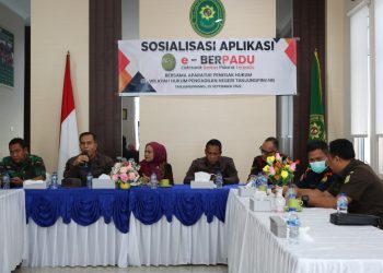 PN Tanjungpinang saat Mensosialisasikan e-Berpadu Kepada APH di Wilayah Setempat, foto : ist