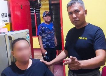Pelaku Tjaisan usai Diringkus Polsek Siantan dan Polsek Bukit Bestari di Kabupaten Anambas, foto : ist
