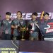 Tim esport SES Alfaink berpose usai konferensi pers kemenangan pada Free Fire Master League (FFML) Season VI Divisi 1 di Studio MNC Tower III, Jakarta, Minggu (25/9/2022). ANTARA/Arindra Meodia