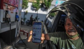 Ilustrasi. App MyPertamina akan terkoneksi dengan Polri. (Foto : ANTARA FOTO/RAISAN AL FARISI)