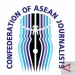 Logo Confederation of ASEAN Journalist (CAJ) atau Konfederasi Wartawan ASEAN. ANTARA/HO-Humas PWI