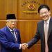Wapres Ma’ruf Amin bertemu dengan Wakil PM Singapura Lawrence Wong, di Parliament of Singapore, Selasa (18/10/2022). (Sumber: BPMI Setwapres)