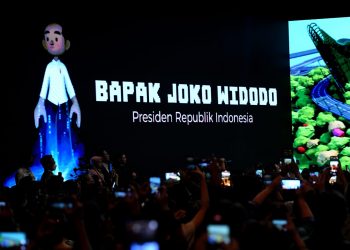 Presiden Jokowi meluncurkan platform digital berbasis interaksi sosial di dunia virtual bernama “Jagat Nusantara”, Jumat (28/10/2022), di The Ballroom Djakarta Theater, Jakarta. (Foto: BPMI Setpres/Lukas)