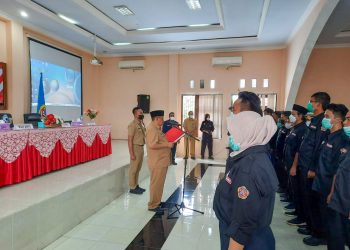 Walikota Blitar saat lantik Pengurus Karang Taruna di Aula Dinas Sosial, foto: Dani ES/detak.media