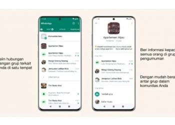 Ilustrasi fitur Komunitas pada aplikasi pesan WhatsApp (ANTARA/Ho/WhatsApp)