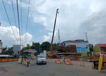 Kondisi Pembangunan Fly Over di Jalan Basuki Rahmat-Wiratno Tanjungpinang, foto : Mael/detak.media