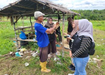 Tim OVOC IPB saat survey di kelompok tani ratun jaya topas, Taopaya Asri, foto: ist