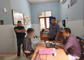 Pelaku AK Usai Diringkus Tim Macan Timur Polsek Tanjungpinang Timur, foto : Mael/detak.media