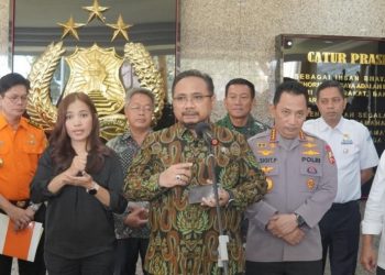 Menag usai mengikuti Rapat Koordinasi Tingkat Menteri di Mabes Polri, Jumat (16/12/2022), foto: ist
