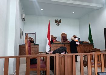 Suasana Sidang Keterangan Terdakwa Akbar di PN Tanjungpinang, foto: Mael/detak.media