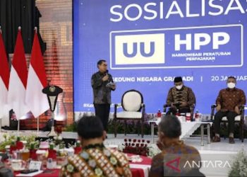 Ilustrasi - Kegiatan sosialisasi Undang-Undang Harmonisasi Peraturan Perpajakan (UU HPP) yang digelar di Surabaya, Jawa Timur. ANTARA/HO-DJP/aa.