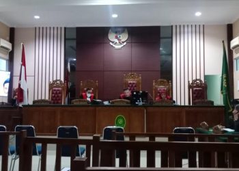 Suasana Sidang Putusan 5 Terdakwa di Pengadilan Negeri (PN) Tanjungpinang, foto : Mael/detak.media