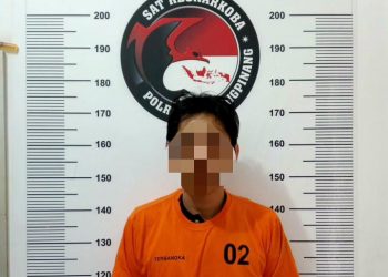 Pelaku JR usai Diamankan Satresnarkoba Polresta Tanjungpinang, foto: ist