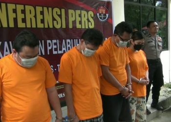 Empat Pelaku saat Berada di Mapolsek KKP Polresta Barelang, foto: ist