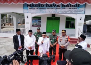Wakil Presiden RI Ma’ruf Amin memberikan keterangan pers kepada wartawan di Sumatra Utara, Rabu (15-2-2023). ANTARA/HO-BPMI Setwapres