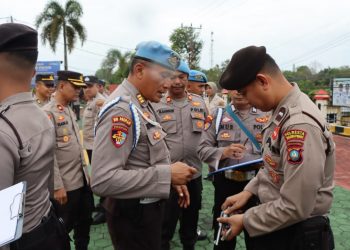 Propam Polda Kepri saat Melakukan Gaktiblin Terhadap Personel di Polresta Tanjungpinang, foto: ist