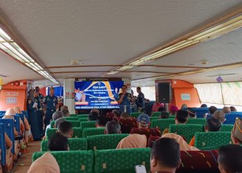 Benyamin Ginting saat Pisah Sambut dengan Pegawai KSOP Tanjungpinang, foto: Mael/detak.media